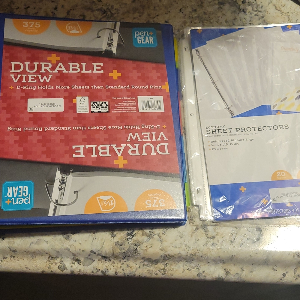 Pen + Gear Blue Durable View Binder